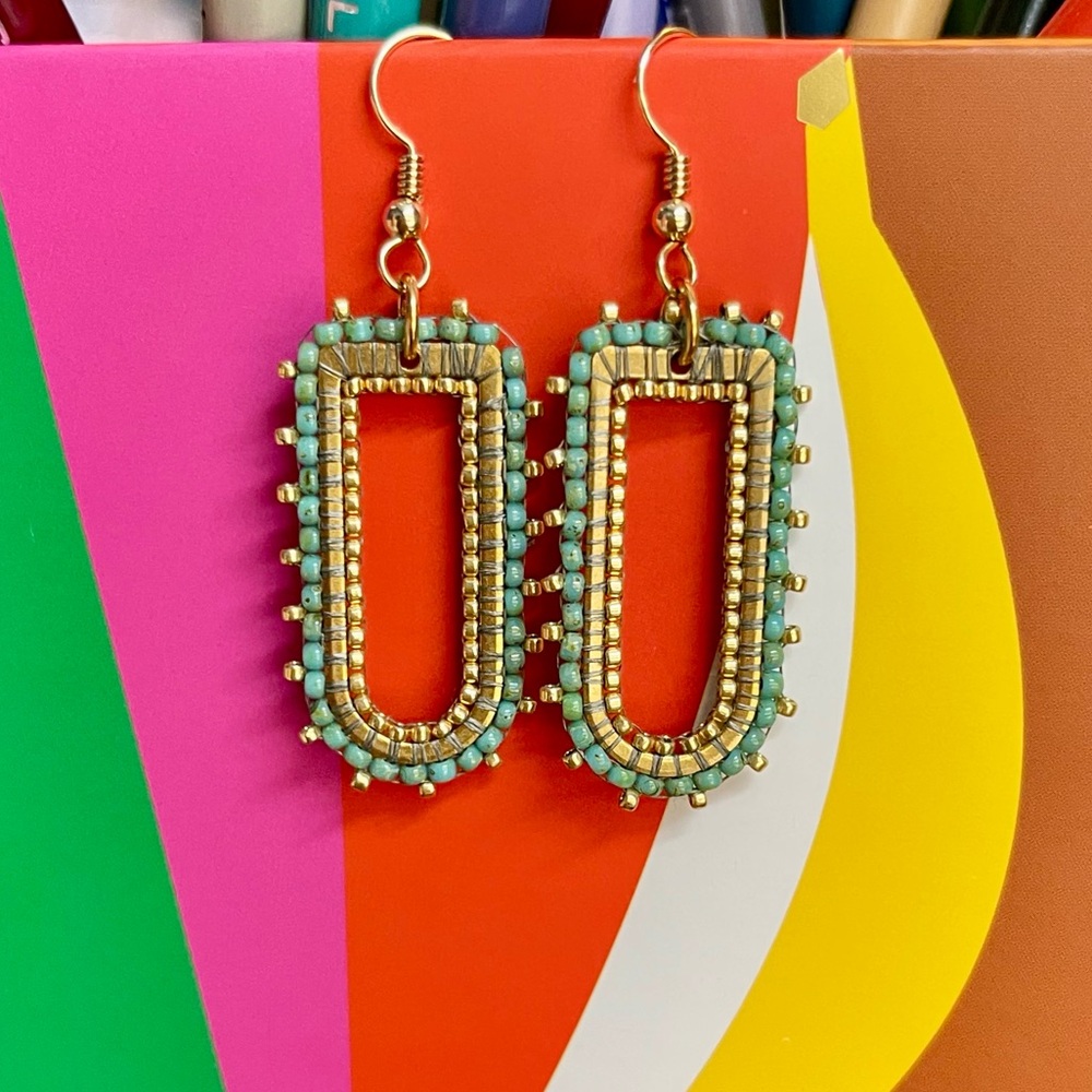 Turquoise Beaded Earrings